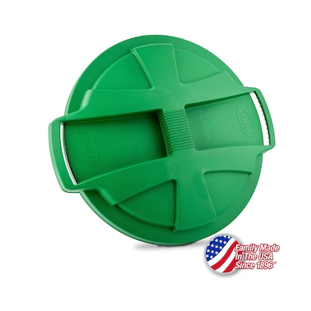 Libman Commercial 32 Gallon Trash Can Lid Green, 6PK 1575